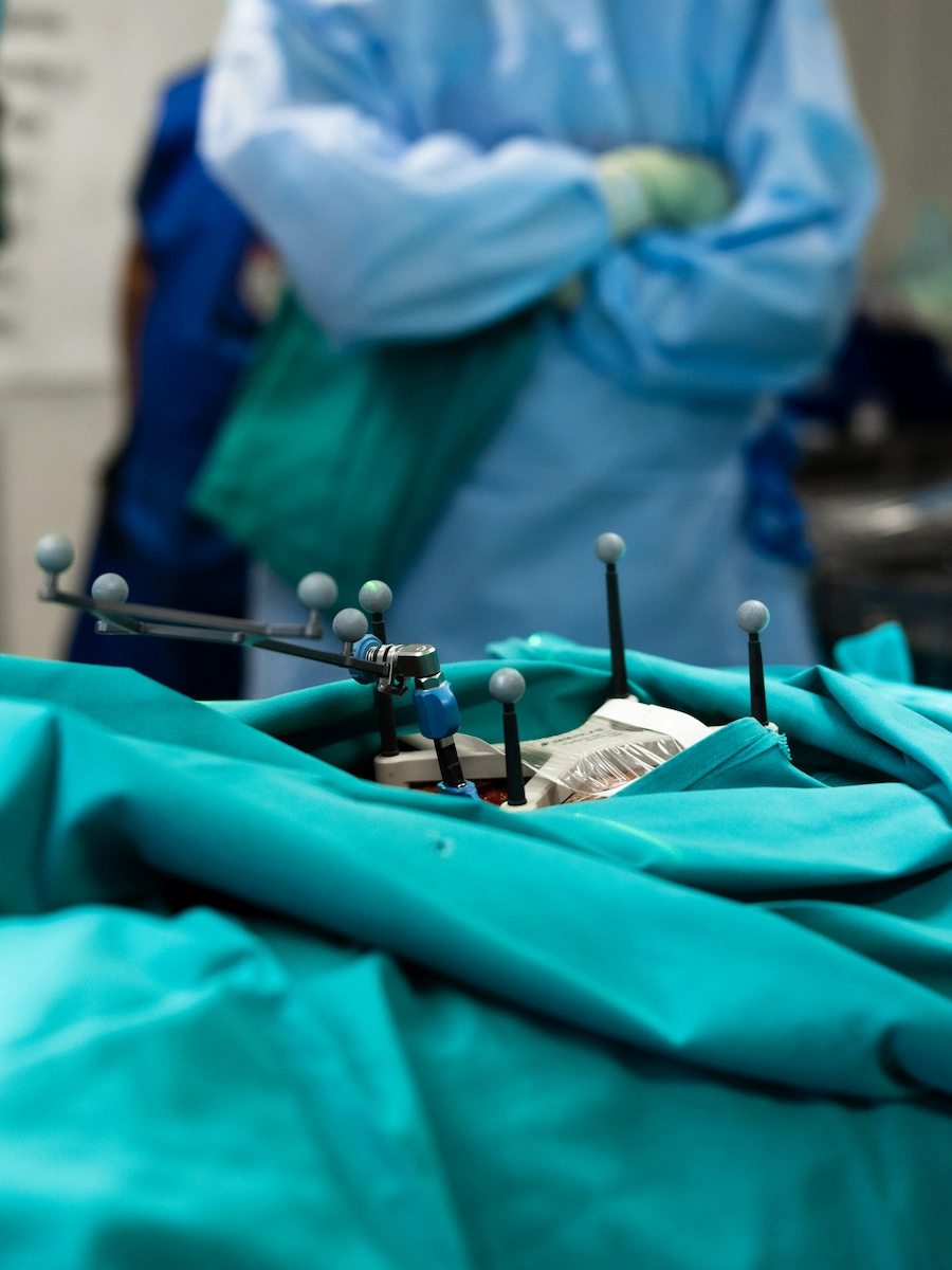 Advanced cervical spine surgery using precision surgical instrumentation for the treatment of complex neck and cervical spinal conditions.