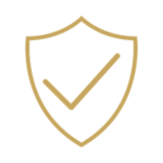 Shield icon representing patient safety and precision in advanced spine surgery