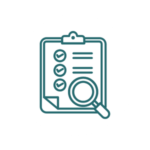 Clipboard icon representing revision spine surgery assessment and specialist evaluation
