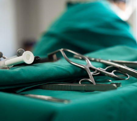 Specialised surgical instruments used during robotic spine surgery to support precision-guided spinal procedures